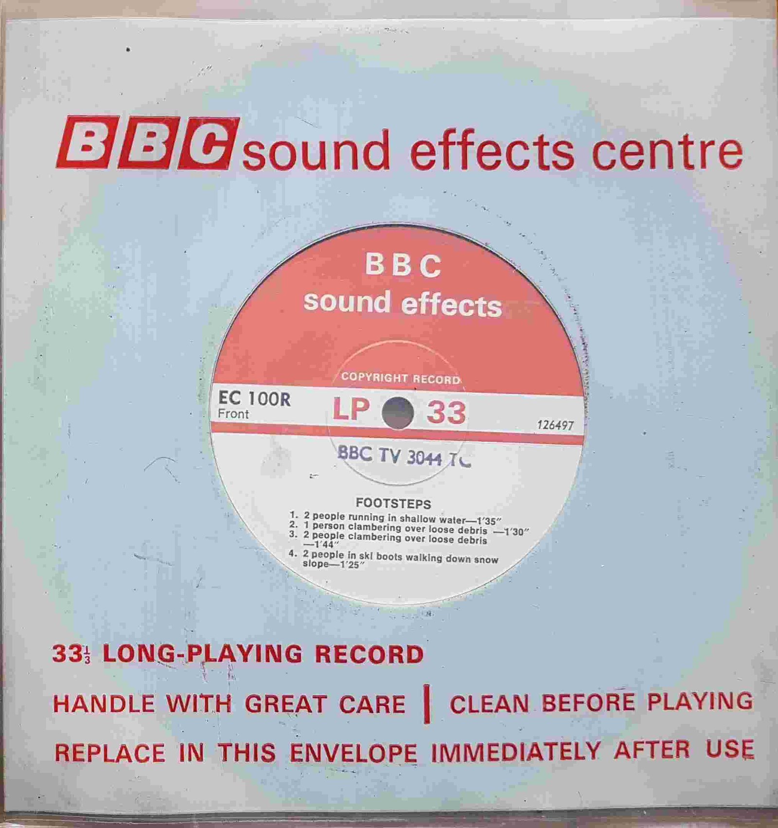 Picture of EC 100R Footsteps by artist Not registered from the BBC records and Tapes library
